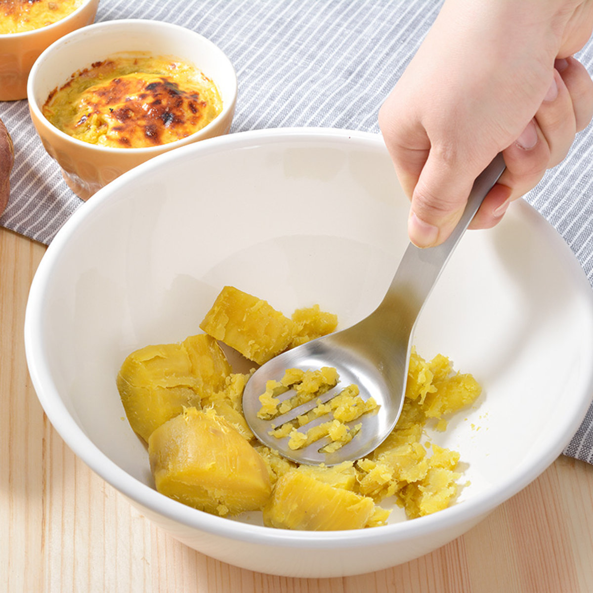 オークス（AUX） マッシャースプーン ステンレス製 食洗機対応 箱入り