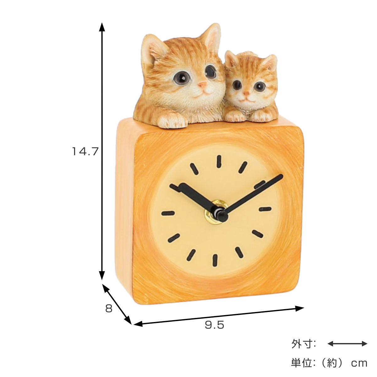 置時計 ベニーズキャット クロック ネコ （ 時計 アナログ時計
