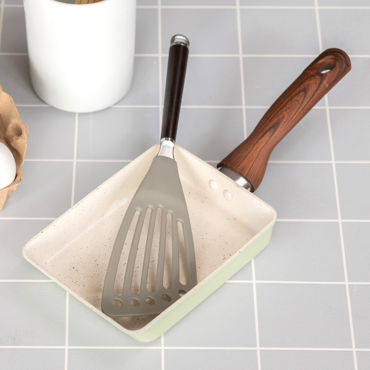 卵焼き器 13×18cm IH対応 セラミーク セラミックコート （ ガス火対応