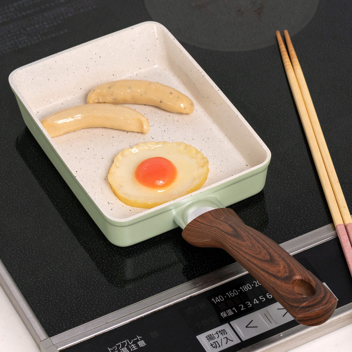 卵焼き器 13×18cm IH対応 セラミーク セラミックコート （ ガス火対応