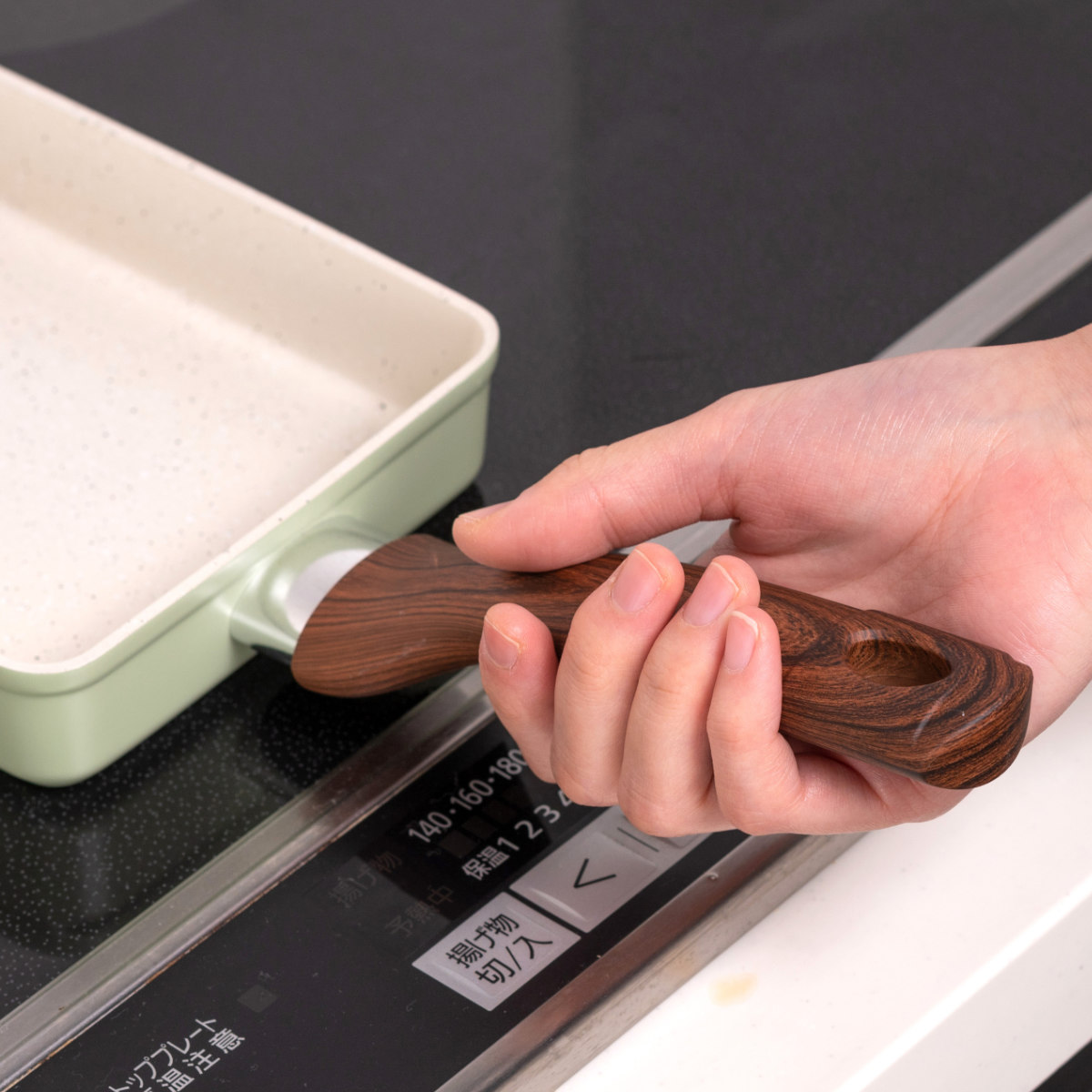 卵焼き器 13×18cm IH対応 セラミーク セラミックコート （ ガス火対応