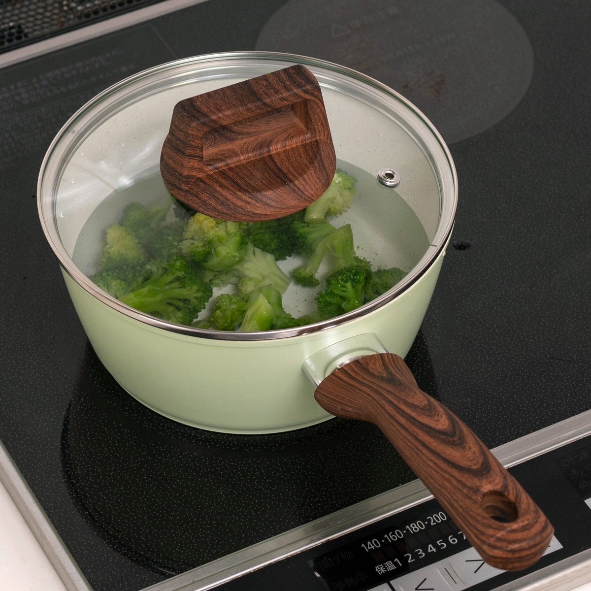 片手鍋 18cm IH対応 セラミーク セラミックコート （ ガス火対応