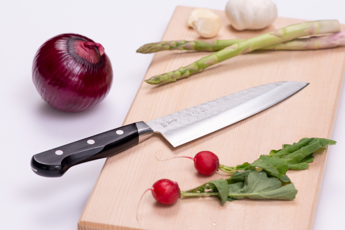 三徳包丁 17.5cm 青鋼鍛造本割込 堺刀司 日本製 （ 包丁 料理包丁 万能