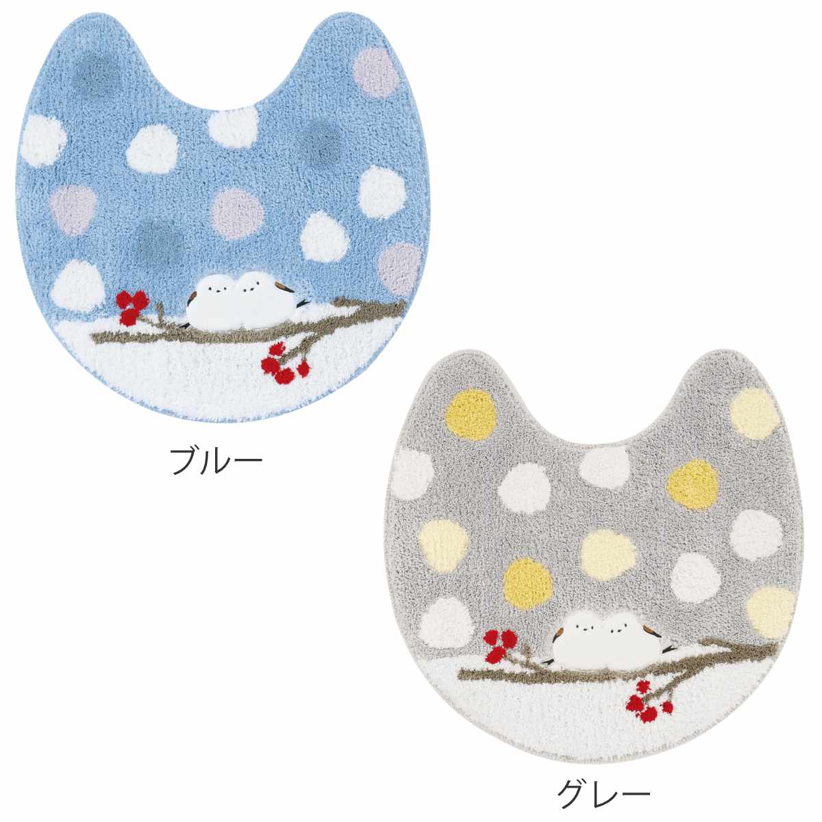 センコー トイレマット シマエナガちゃん 約60×60cm （ トイレ マット