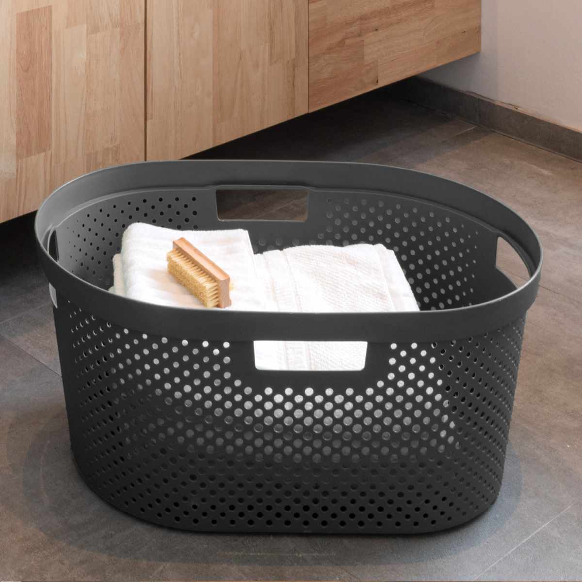 藤栄 ランドリーバスケット CURVER インフィニティー 40L （ カーバー