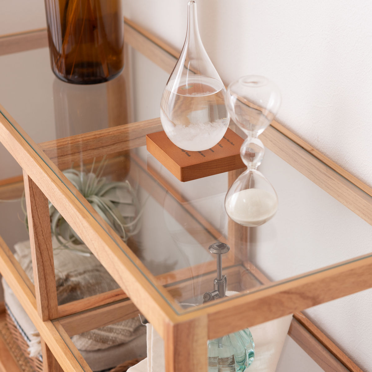 東谷 オープンシェルフ 幅80cm 2段 天然木 ろくろ脚 ラタン 完成品