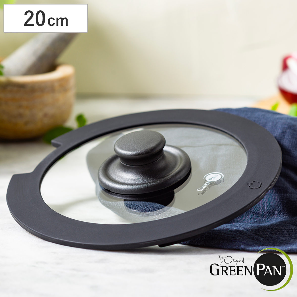 GREEN PAN（グリーンパン） ガラス蓋 20cm クリックシェフ専用