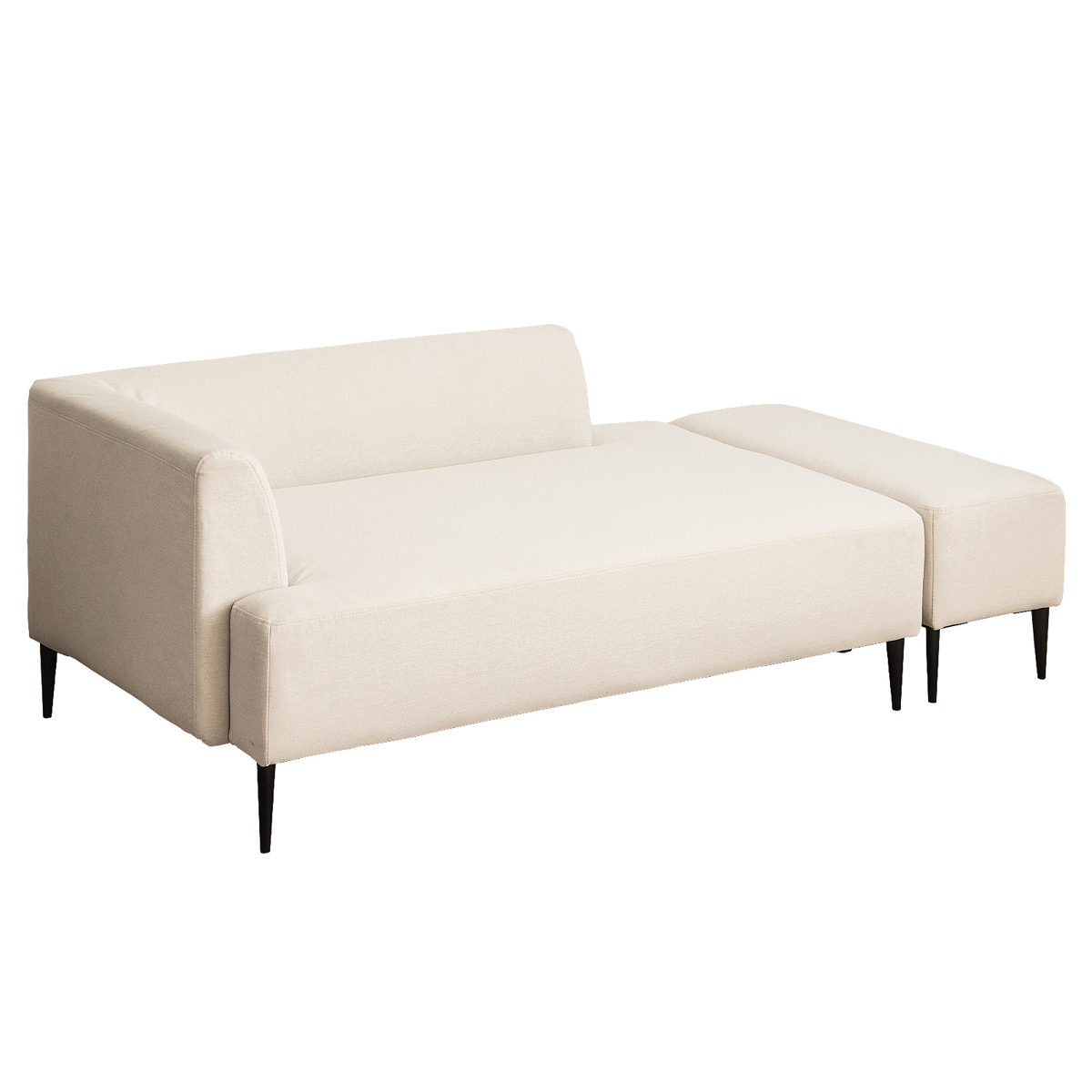 岩附 ソファ 2人掛け 幅143cm オットマン付 ワンアームソファ （ 片肘