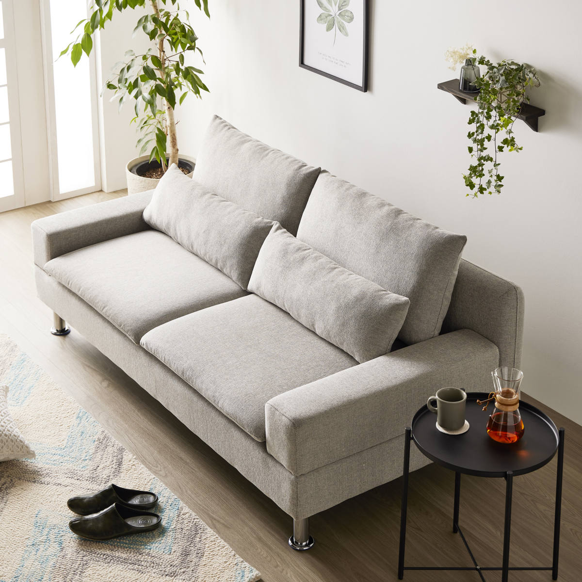 ソファ 3人掛け 幅185cm ワイドソファ ホルム （ ワイド ゆったり 座面