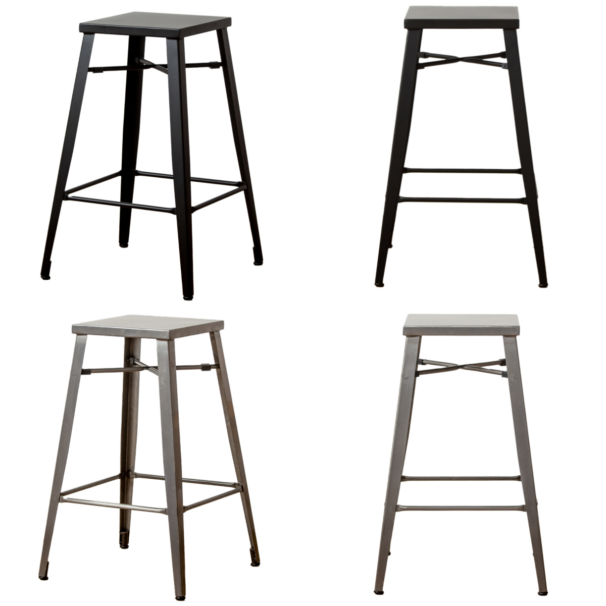 岩附 カウンターチェア 座面高70cm ハイチェア アイアン （ スチール