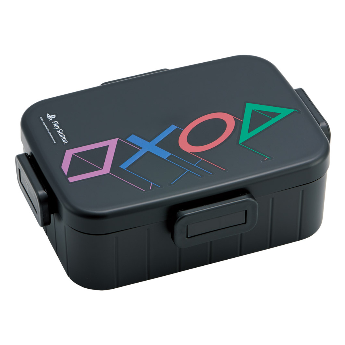 CREZ スマートスタイル ランチボックス 黒 スケーター 弁当箱 1段 900ml 抗菌4点ロックランチ PlayStationロゴ
