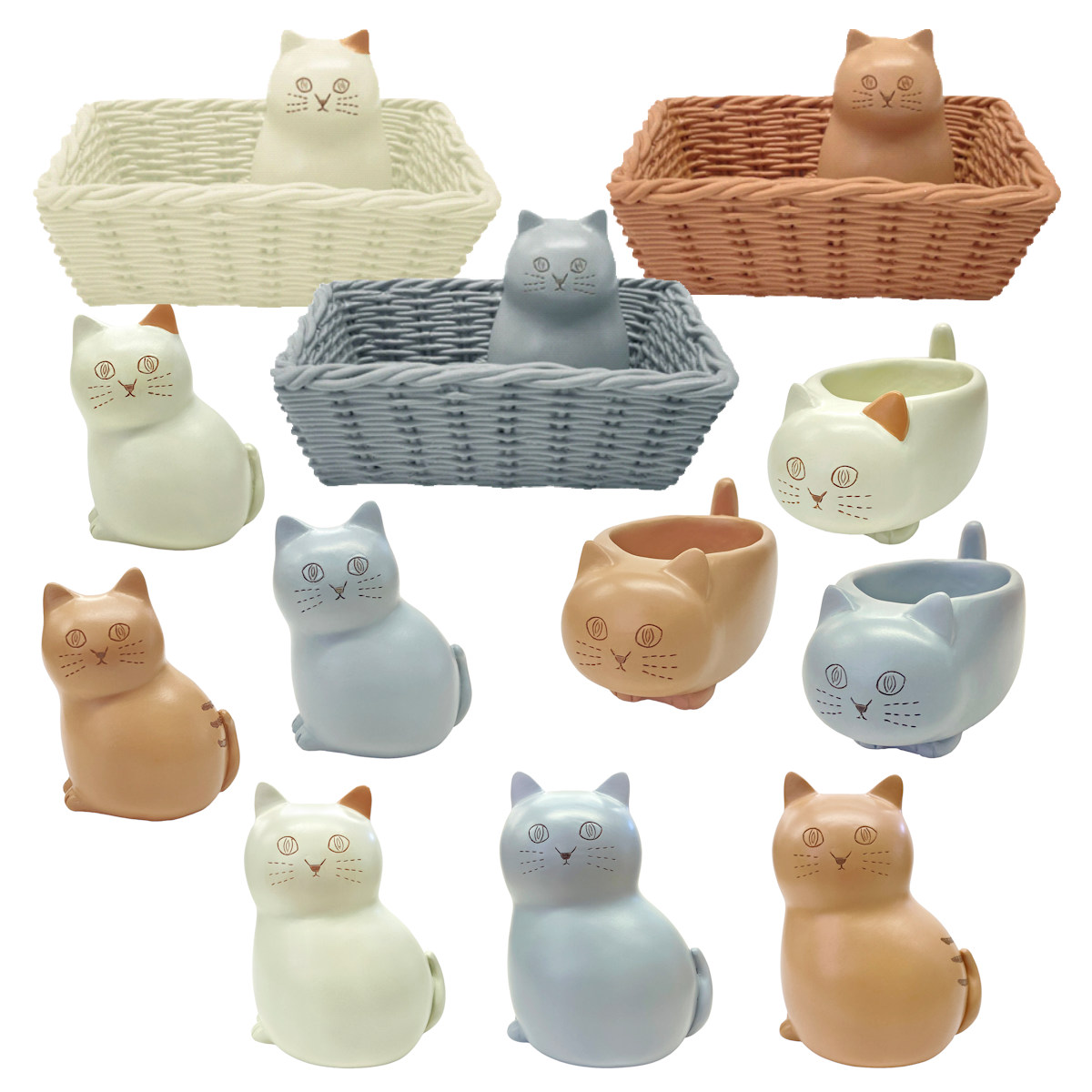 卓上 収納 マルチケース にゃふにゃふ レジン マルチホルダー