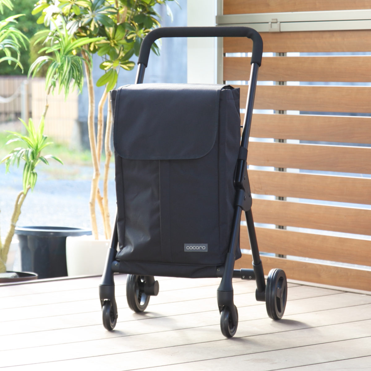 ショッピングカート cocoro オープン フロント 前押し 4輪カート