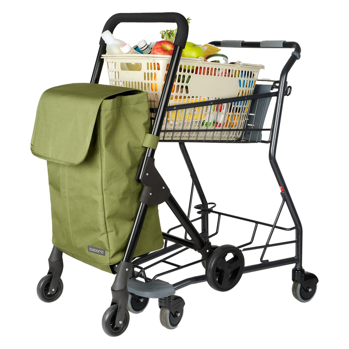 ショッピングカート cocoro オープン フロント 前押し 4輪カート