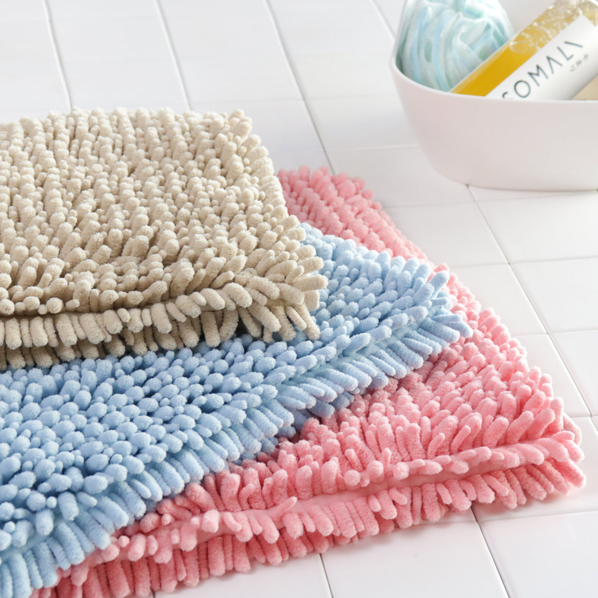 バスマット SUSU 抗菌ストロングW 55×80cm 速乾 （ バス マット 吸水