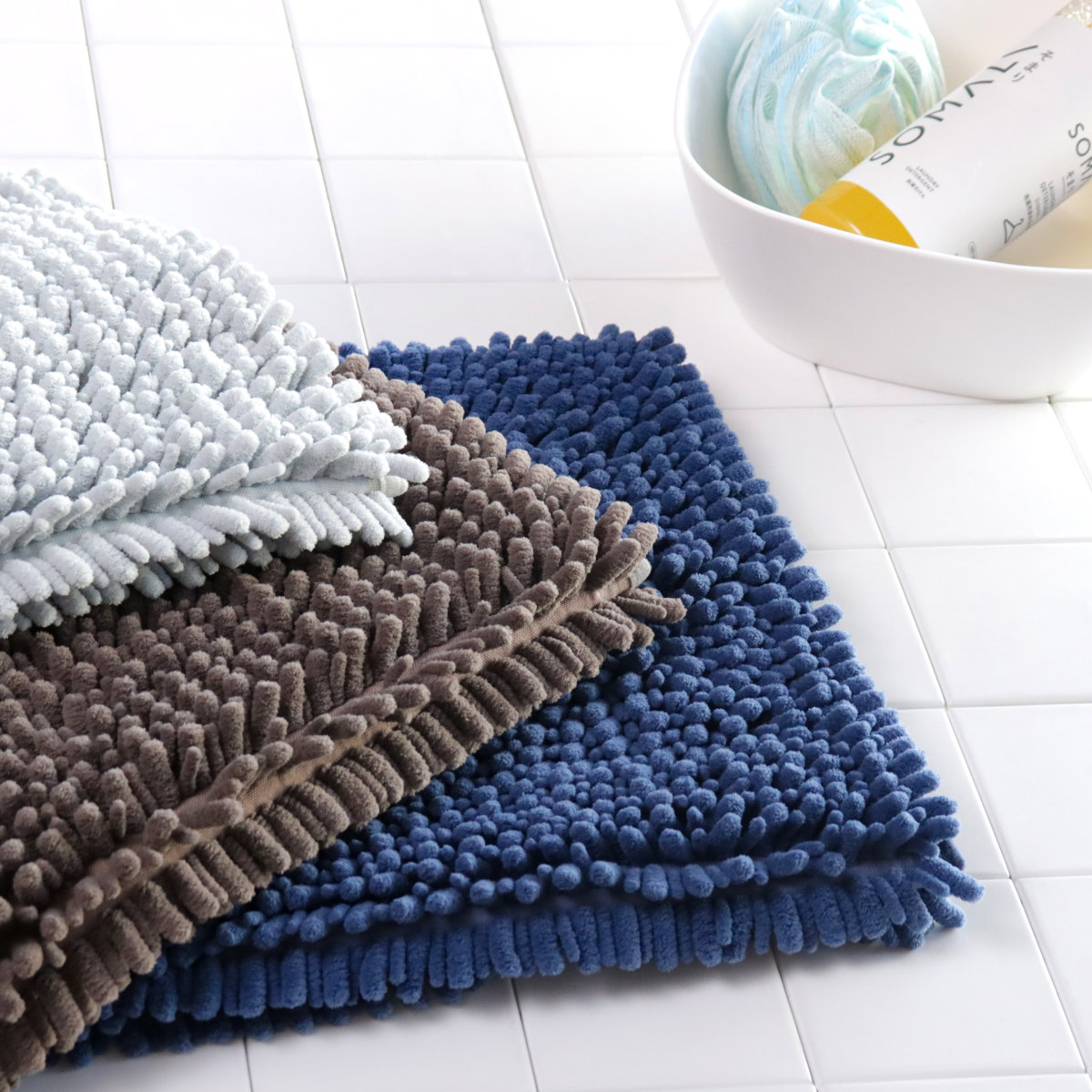 バスマット SUSU 抗菌ストロングW 40×60cm 速乾 （ バス マット 吸水