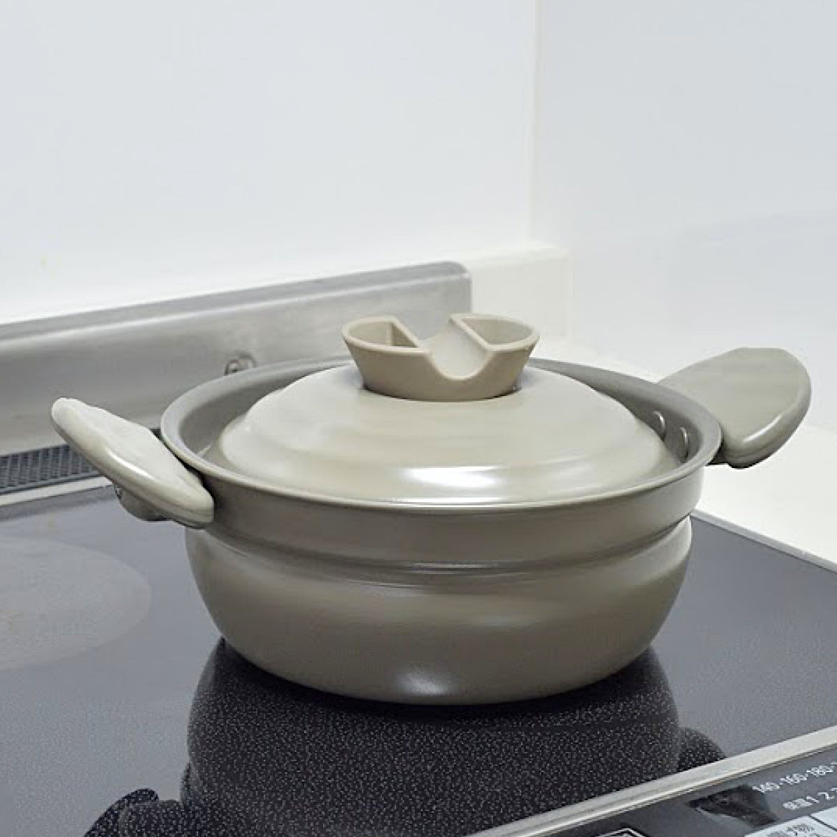 卓上鍋 22cm IH対応 宴和 土鍋風鍋 軽量 （ ガス火対応 鍋 なべ 両手鍋