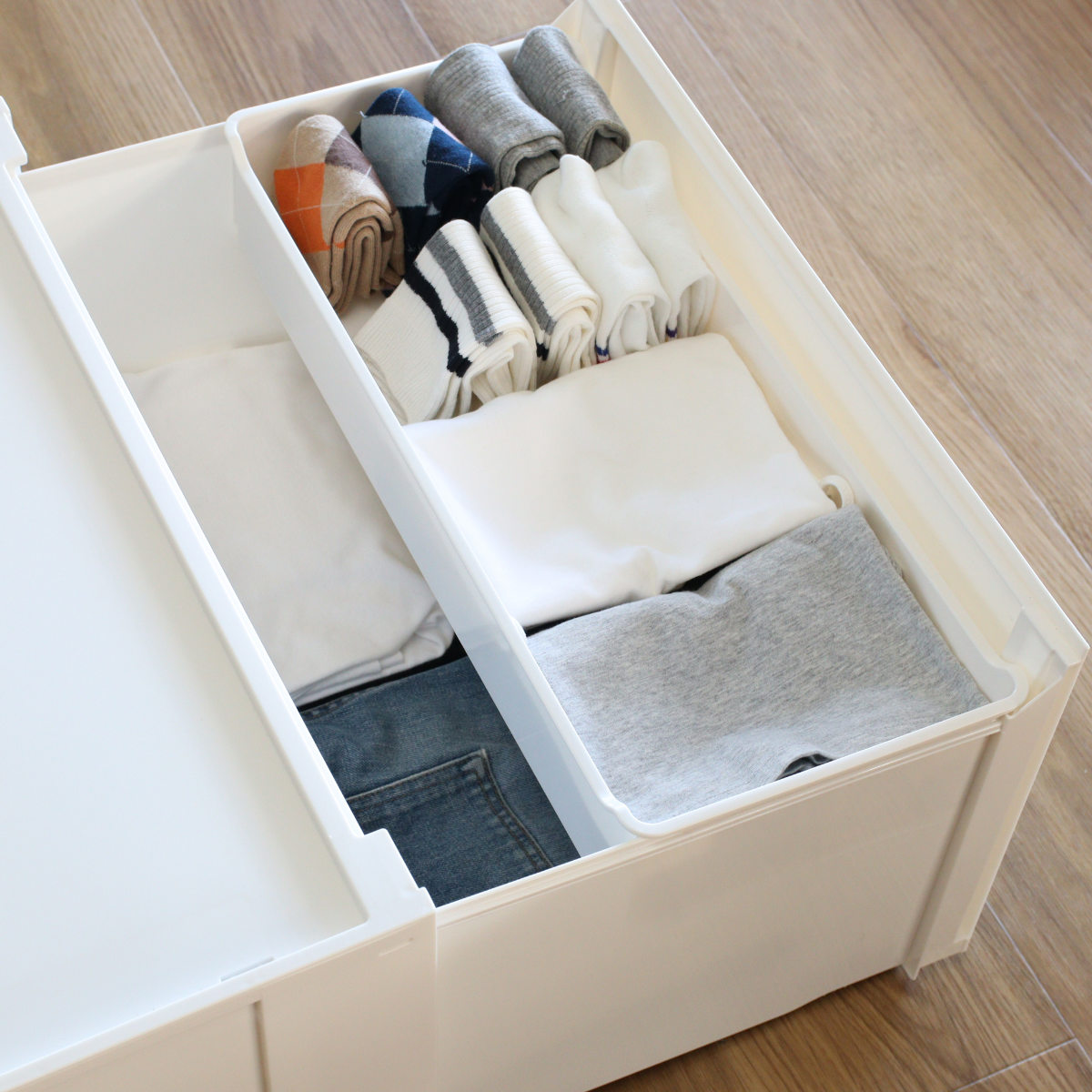 SANKA 収納ケース 同色2個セット コンビネーションケース ワイドM 5224