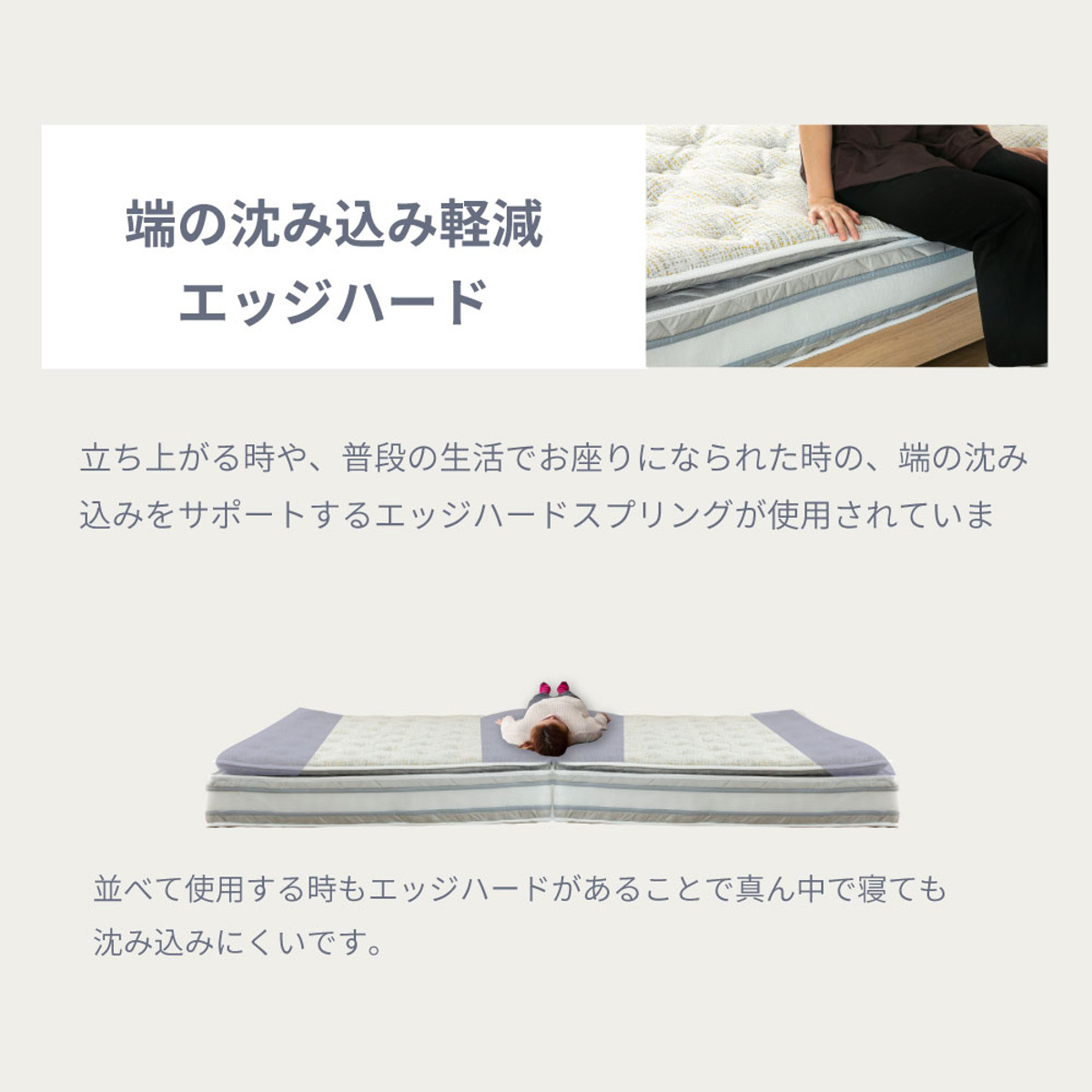 極厚ピロートップ 硬さの選べる マットレス セミダブル サンセットオレンジ 咲夜NoWay! （ 極厚 ピロートップ 選べる硬さ 体圧分散 抗菌 防臭 防ダニ 日本製 ）_13