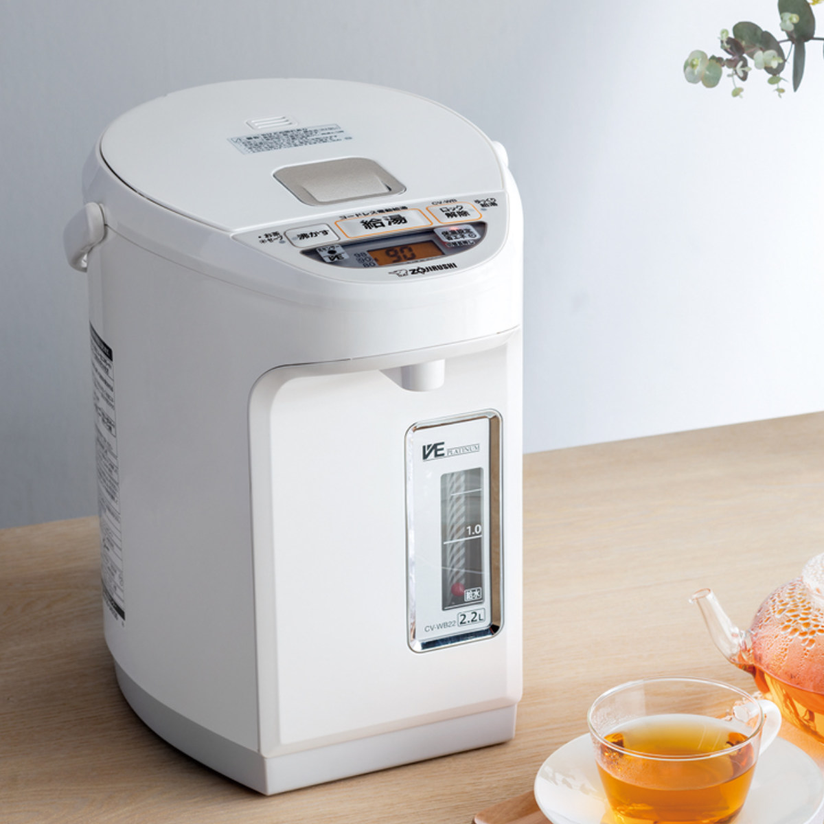 象印（ZOJIRUSHI） 電気ポット 2.2L VE電気まほうびん 優湯生 蒸気レス