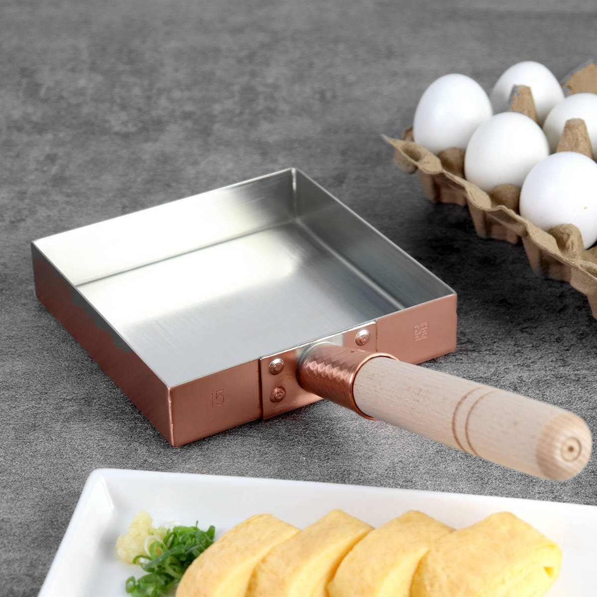 工房アイザワ 純銅 玉子焼き 関東型 15cm （ aizawa 日本製 ガス火専用