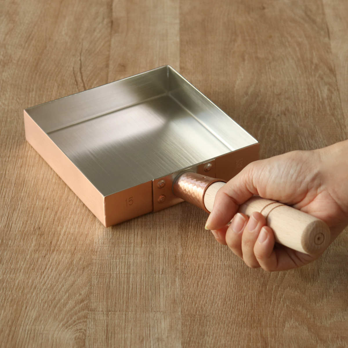 工房アイザワ 純銅 玉子焼き 関東型 15cm （ aizawa 日本製 ガス火専用