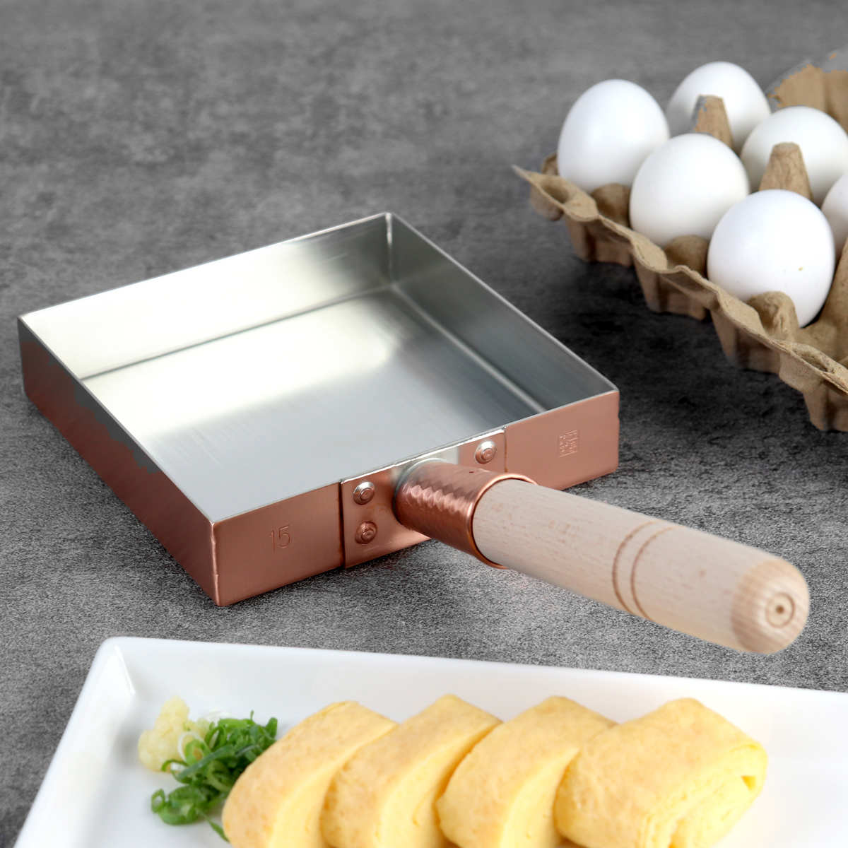 工房アイザワ 純銅 玉子焼き 関東型 15cm （ aizawa 日本製 ガス火専用