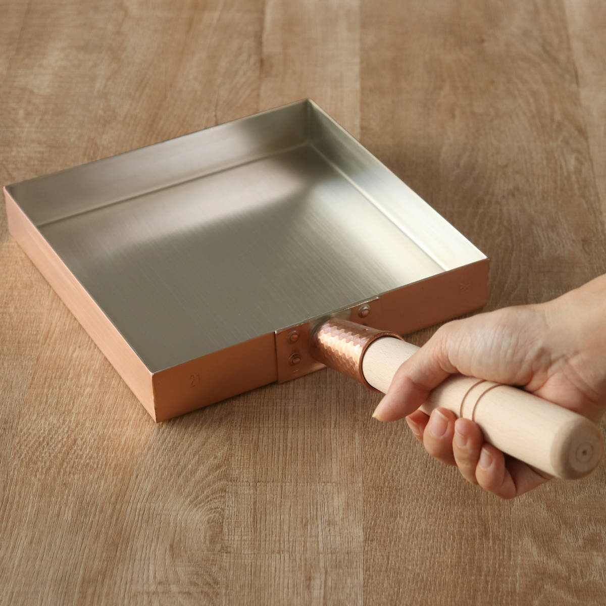 工房アイザワ 純銅 玉子焼き 関東型 21cm （ aizawa 日本製 ガス火専用