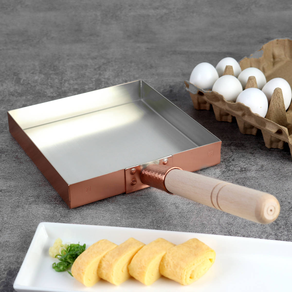 工房アイザワ 純銅 玉子焼き 関東型 21cm （ aizawa 日本製 ガス火専用