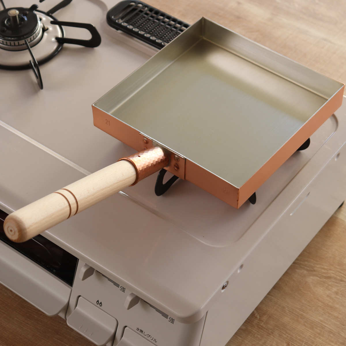 工房アイザワ 純銅 玉子焼き 関東型 21cm （ aizawa 日本製 ガス火専用