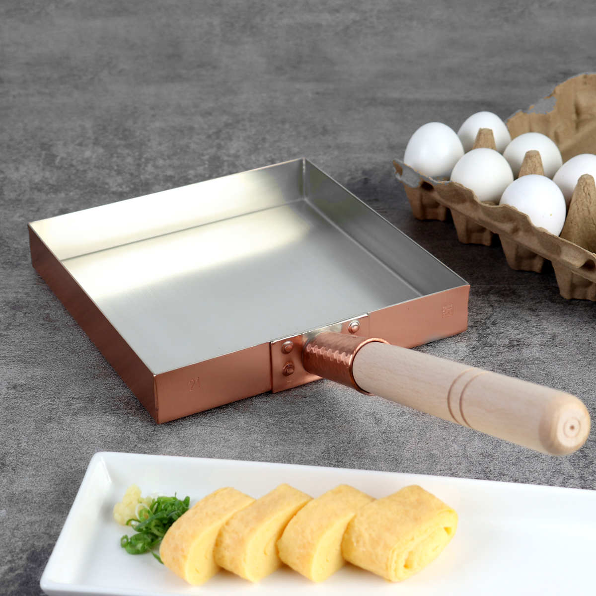 工房アイザワ 純銅 玉子焼き 関東型 21cm （ aizawa 日本製 ガス火専用