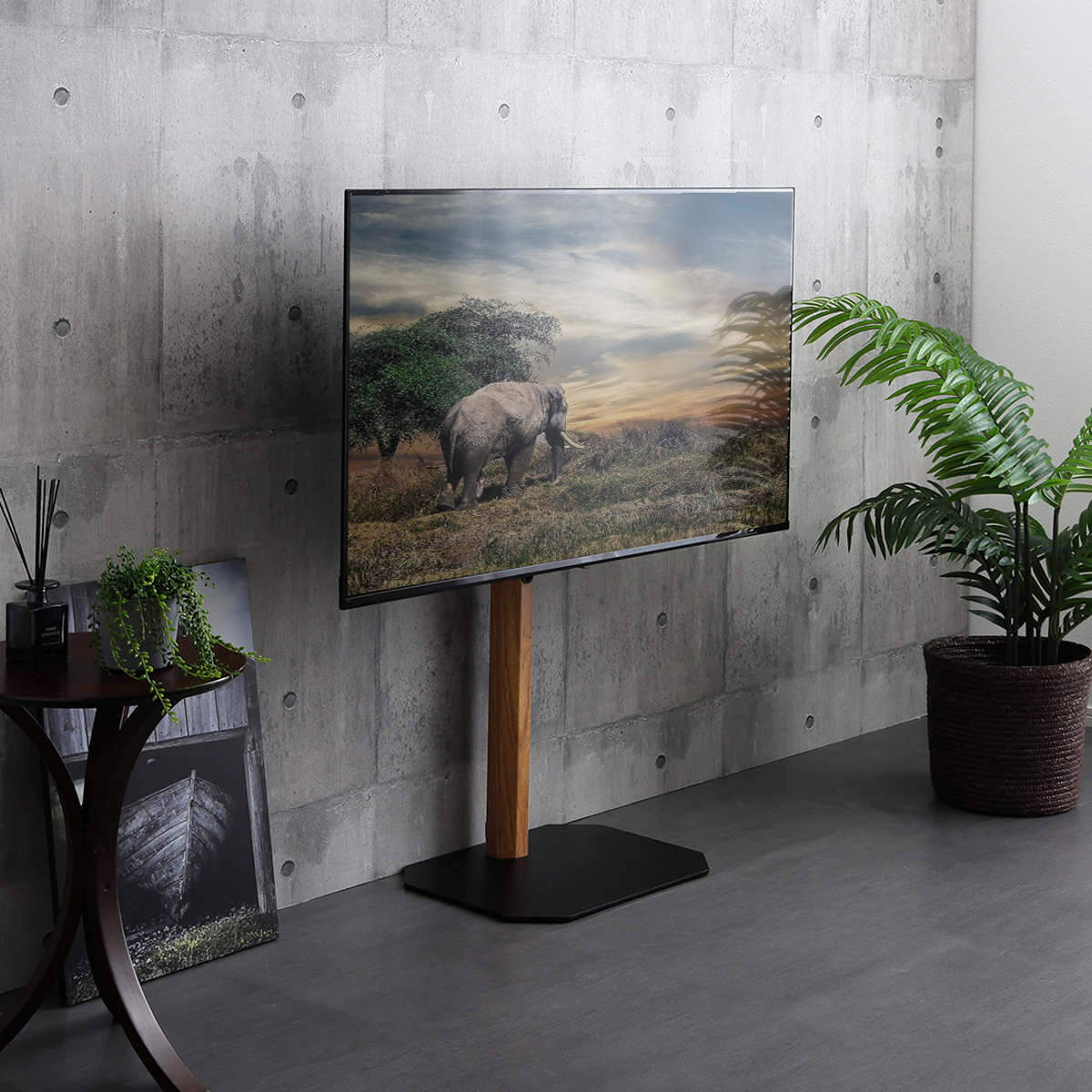 ホームテイスト（HOME taste） TVスタンド ロータイプ 八角支柱 32-65