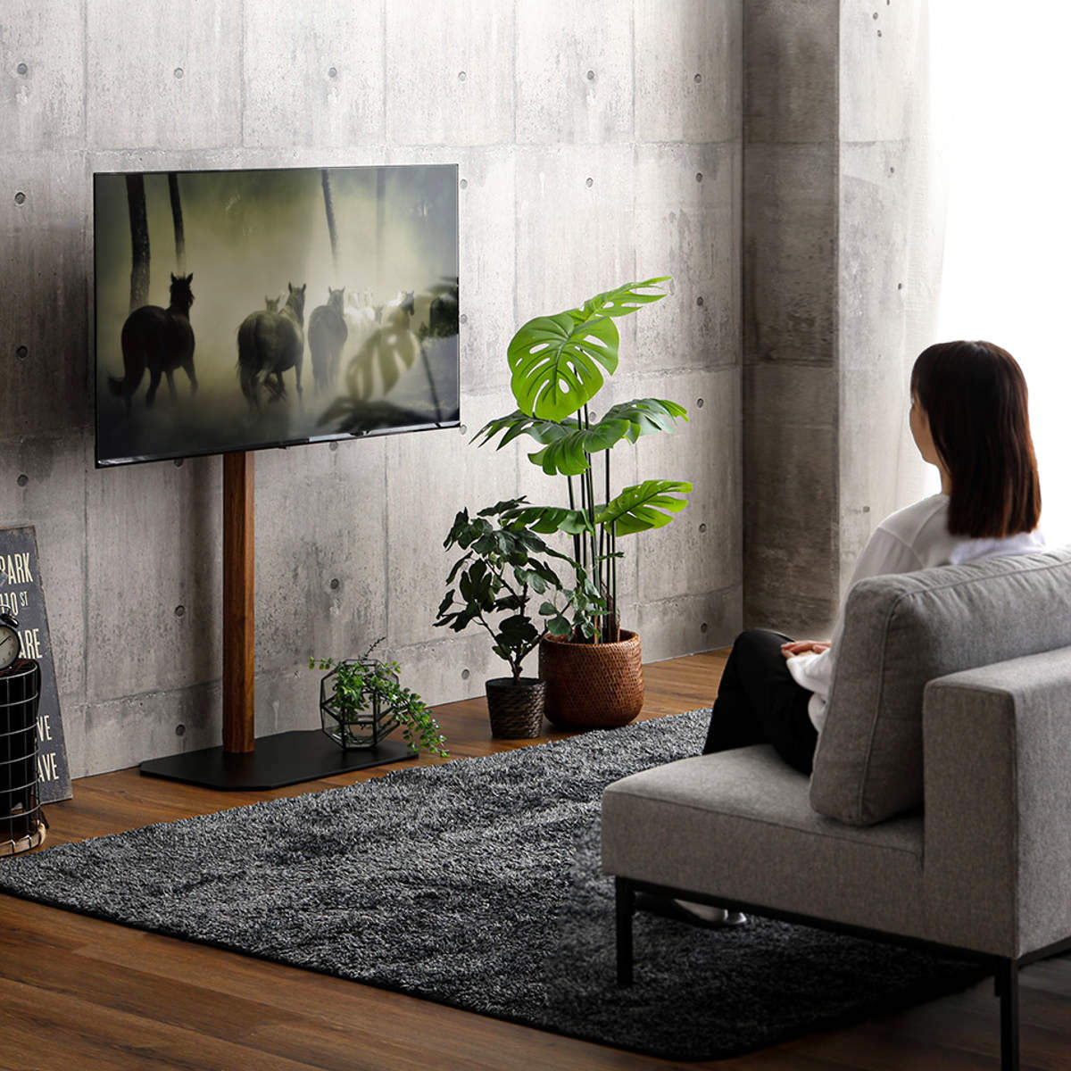 ホームテイスト(HOME taste) TVスタンド ハイタイプ 八角支柱 32-65 ホームテイスト(HOME taste) TVスタンド ハイタイプ 八角支柱 32-65