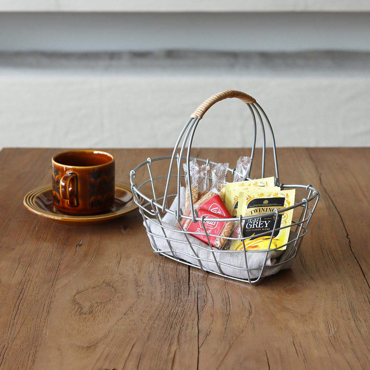 Creer かご デュソール オーバルワンハンドルバスケット S 持ち手