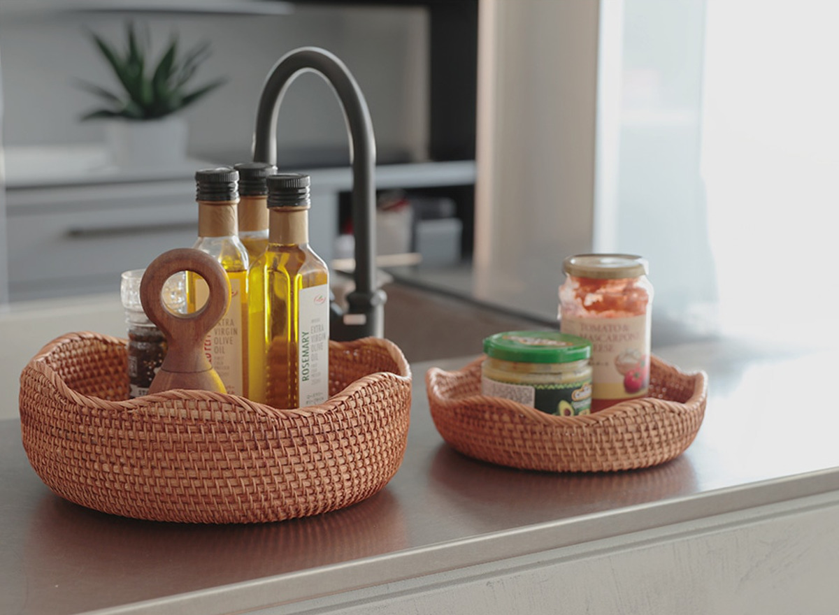 magnet バスケット WAFFEL'S BASKET L かご ラタン （ カゴ 天然素材