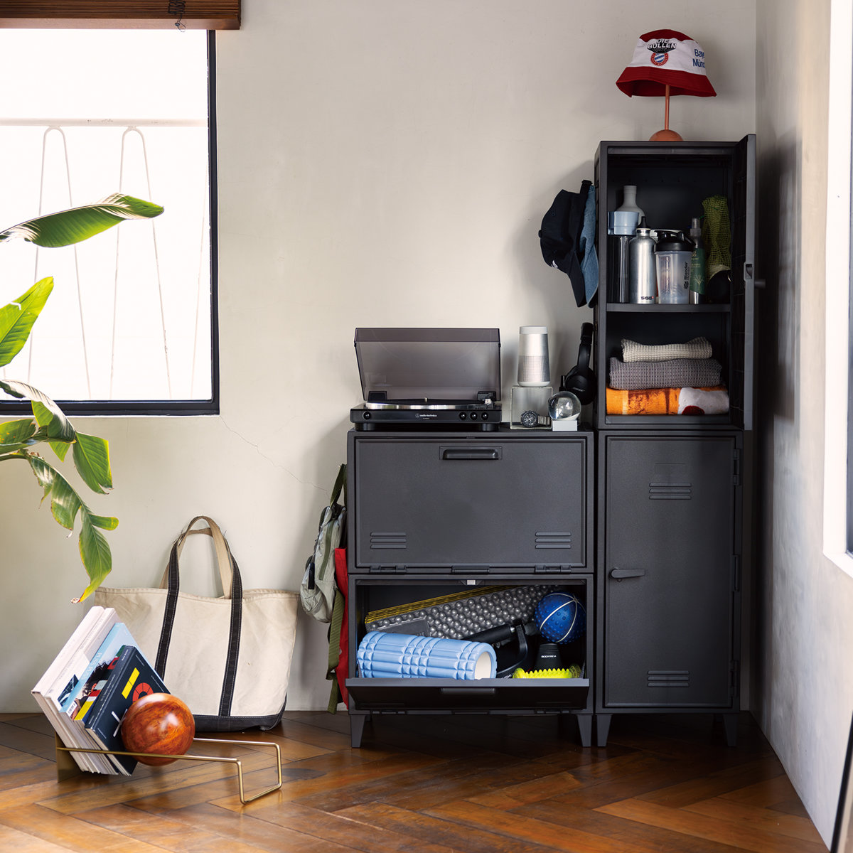 天馬 収納ケース フィッツ ペグキャビネット ワイド （ 幅59.5×奥行