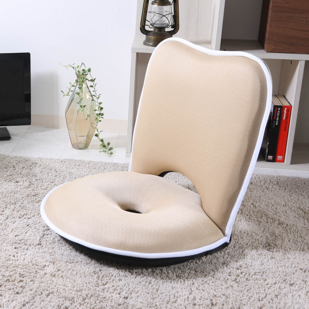 不二貿易（Fuji Boeki） 座椅子 1人掛け 幅50cm コンパクト