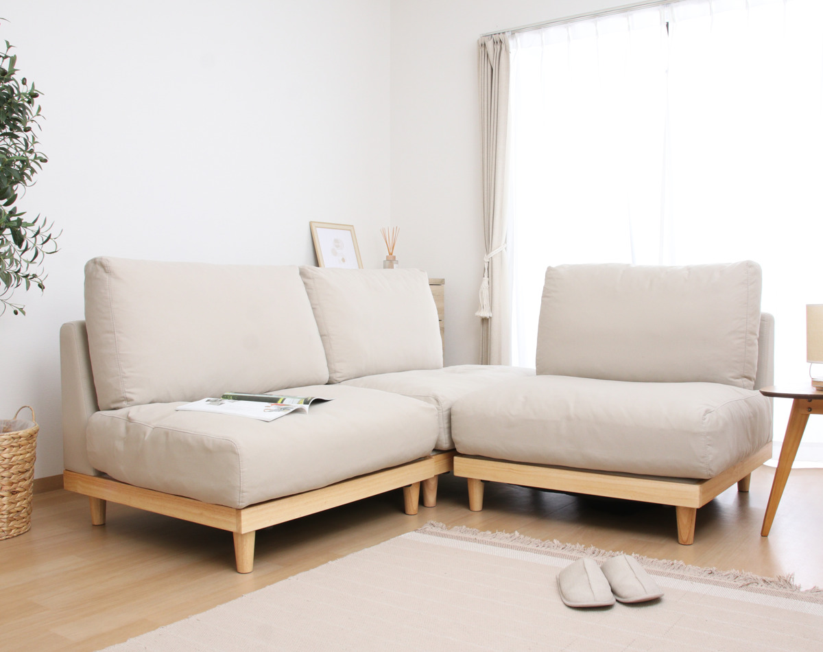 ソファ 1人掛け 幅87cm フェザーソファ イージーケア （ 撥水加工 幅広