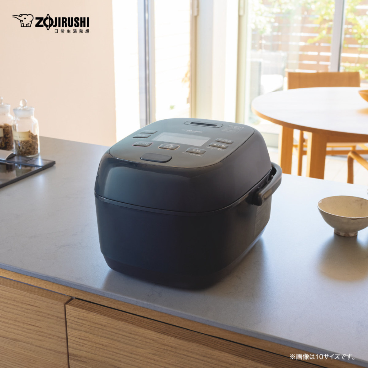 極め炊き 象印 圧力IH炊飯器 1升炊き 黒まる厚釜 フラット設計 立つ