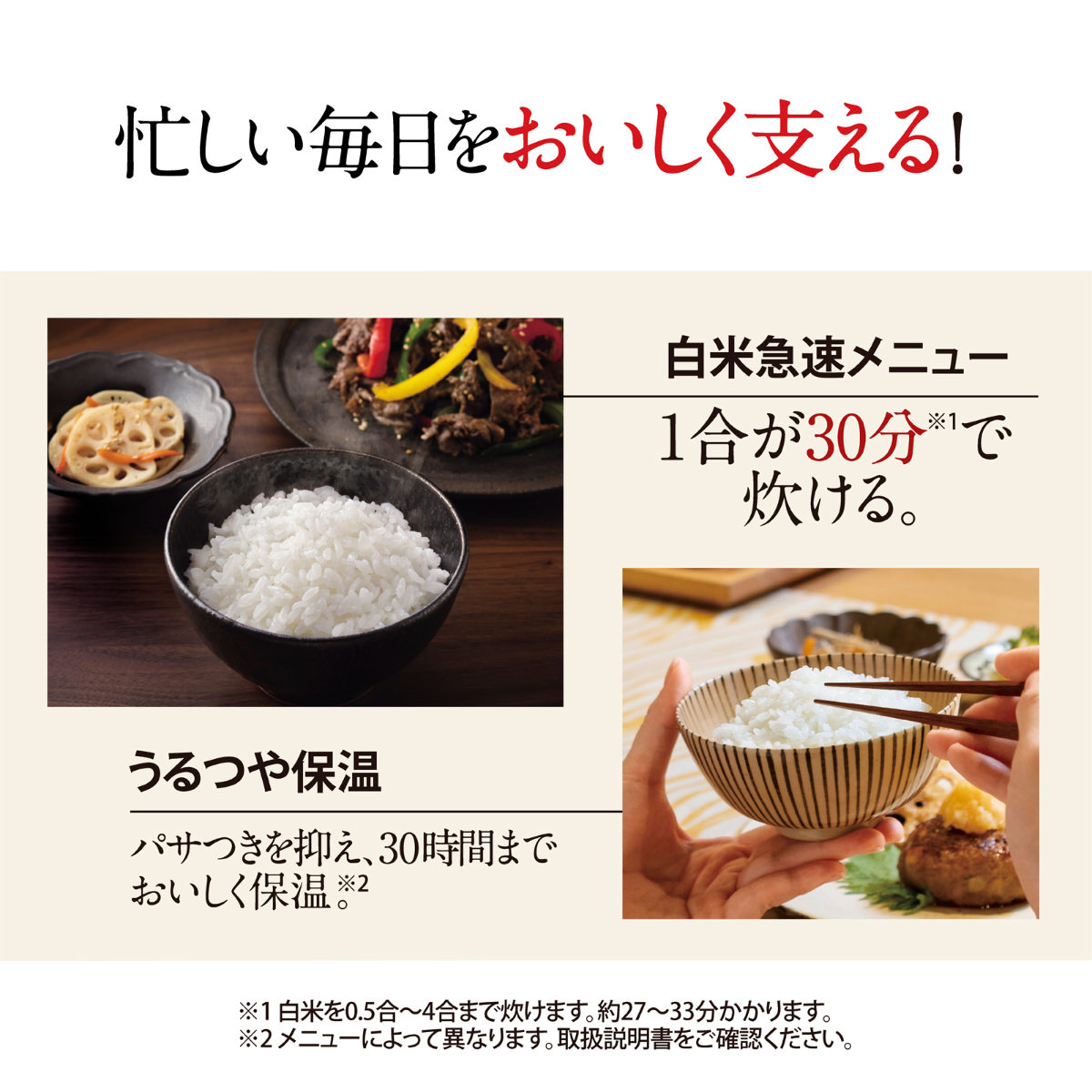 極め炊き 象印 圧力IH炊飯器 4合炊き 黒まる厚釜 フラット設計 立つ