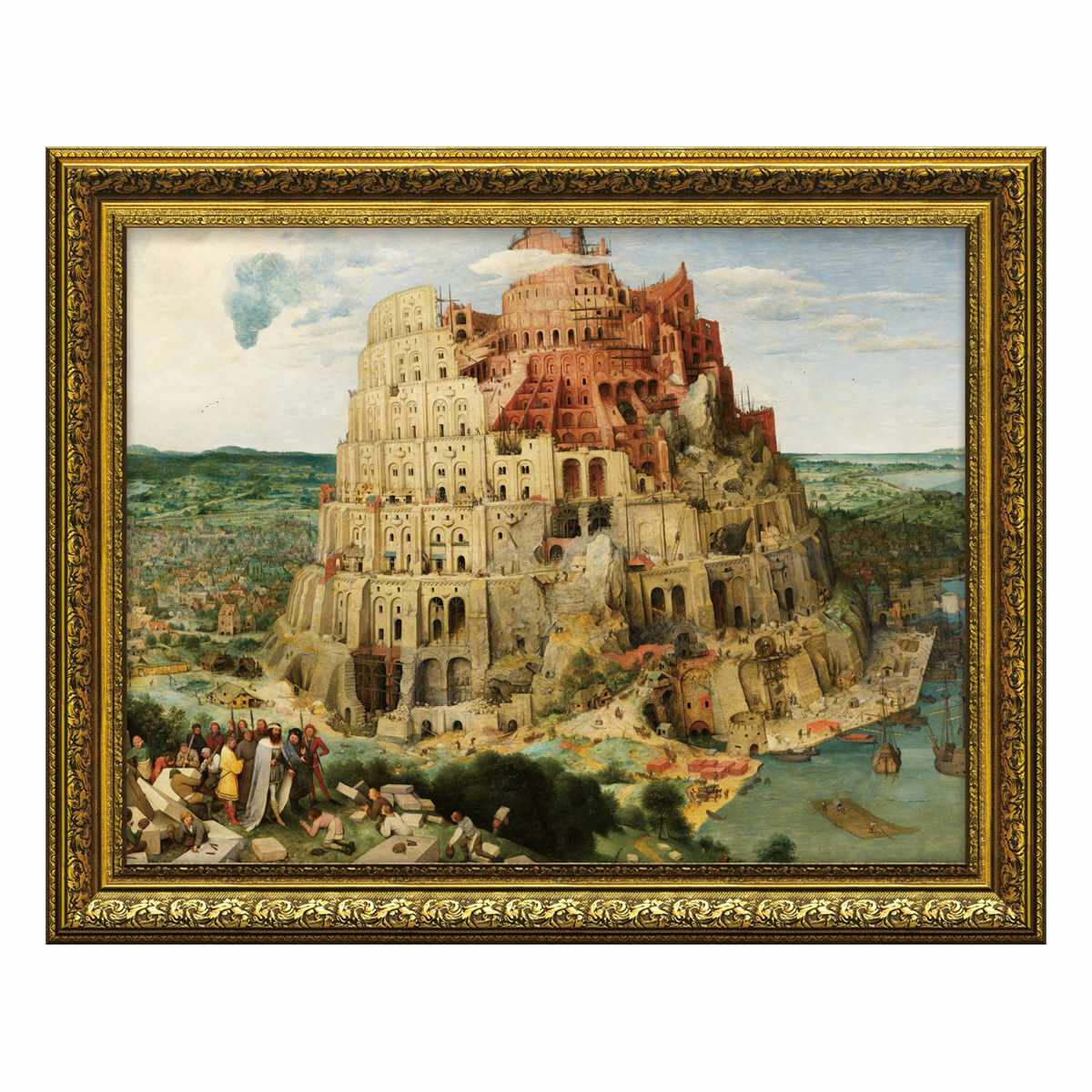 ブリューゲル　「バベルの塔」水晶絵　絵画　アートパネル　絵　アート　壁掛け　名画 ブリューゲル 「バベルの塔」水晶絵 絵画 アートパネル 絵
