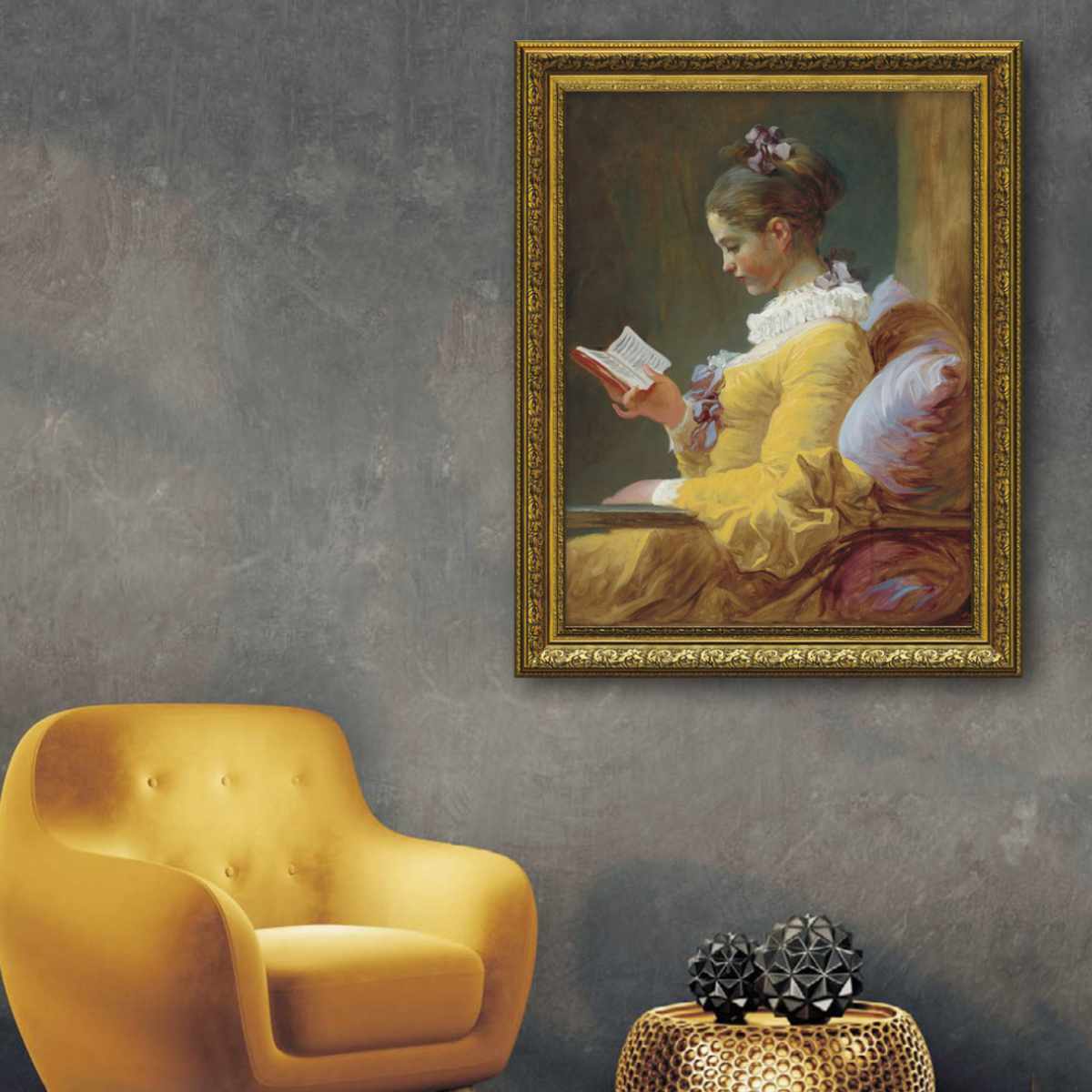 アートパネル ミュージアムアートシリーズ フラゴナール 『読書する娘