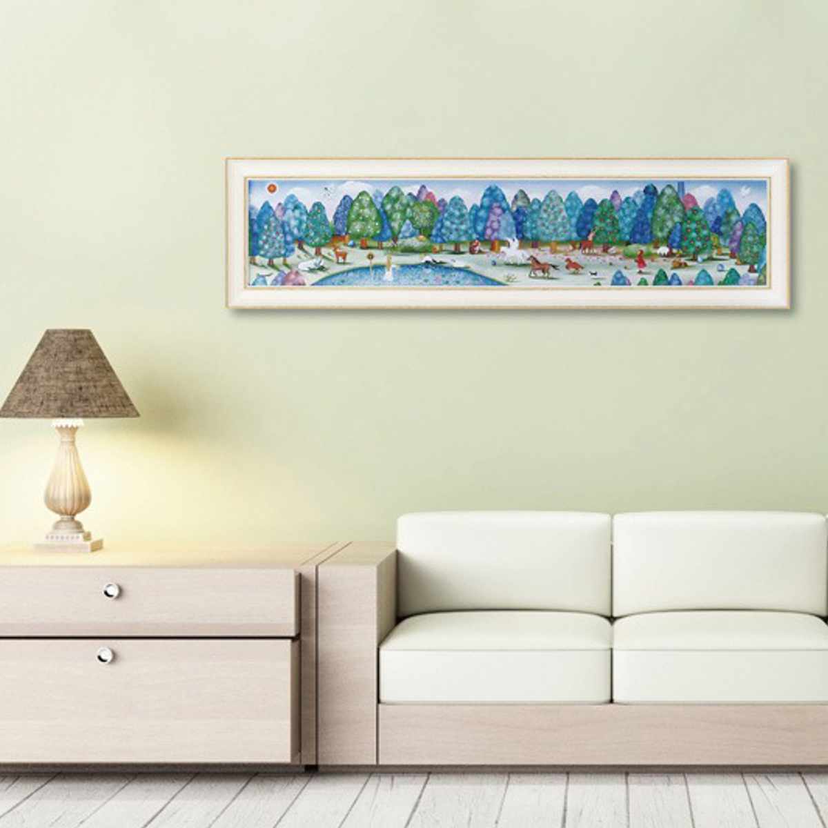 アートパネル なかの まりの 123×33cm （ 絵画 絵 アート インテリア