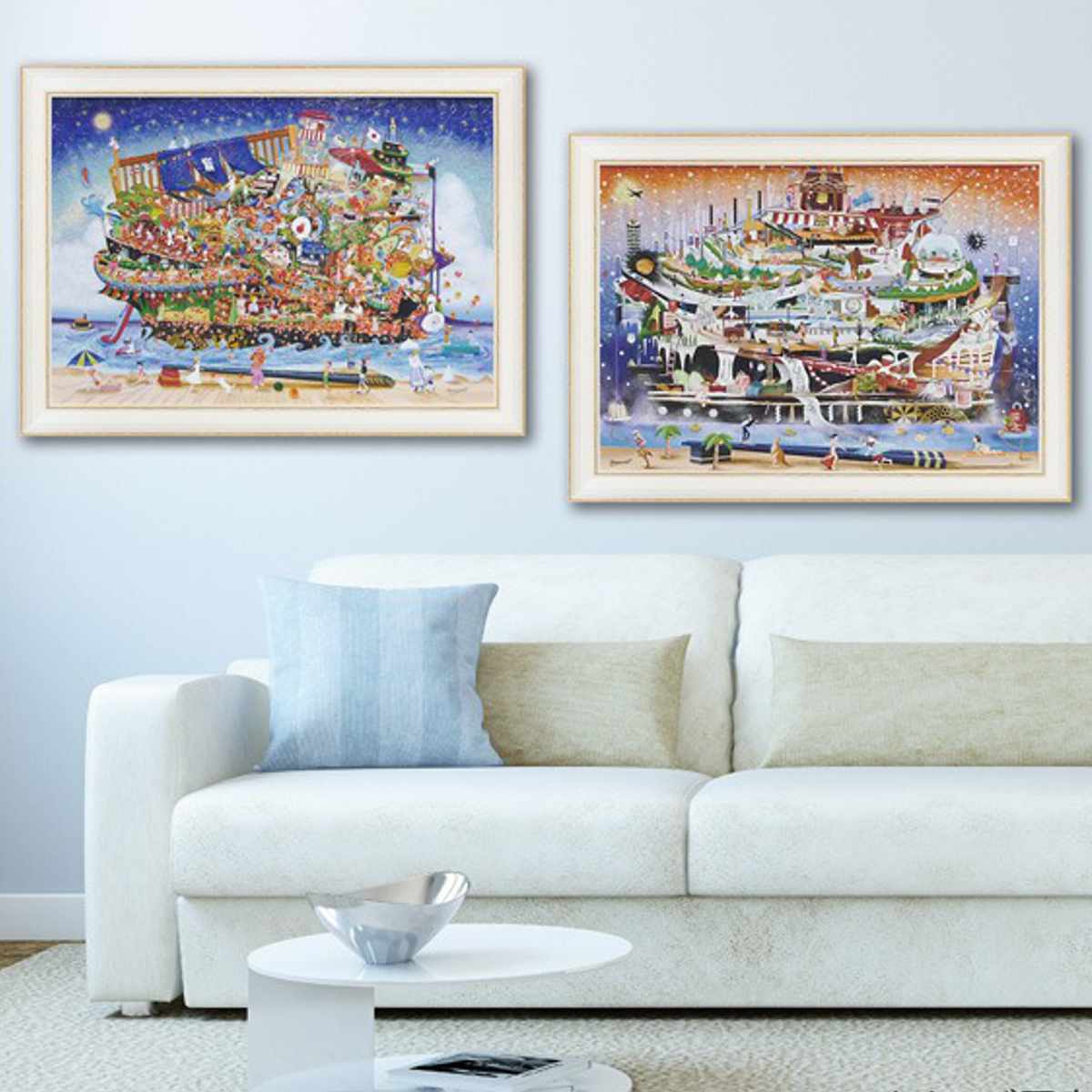 漆絵　特大サイズ　絵　インテリア　レトロ　アート アートパネル なかの まりの 79×58cm （ 絵画 絵 アート インテリア 額