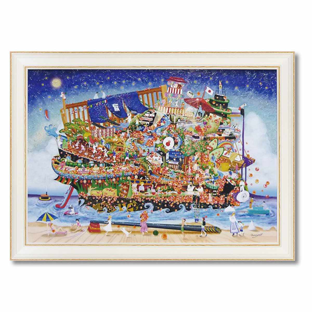 アートパネル なかの まりの 79×58cm （ 絵画 絵 アート インテリア 額