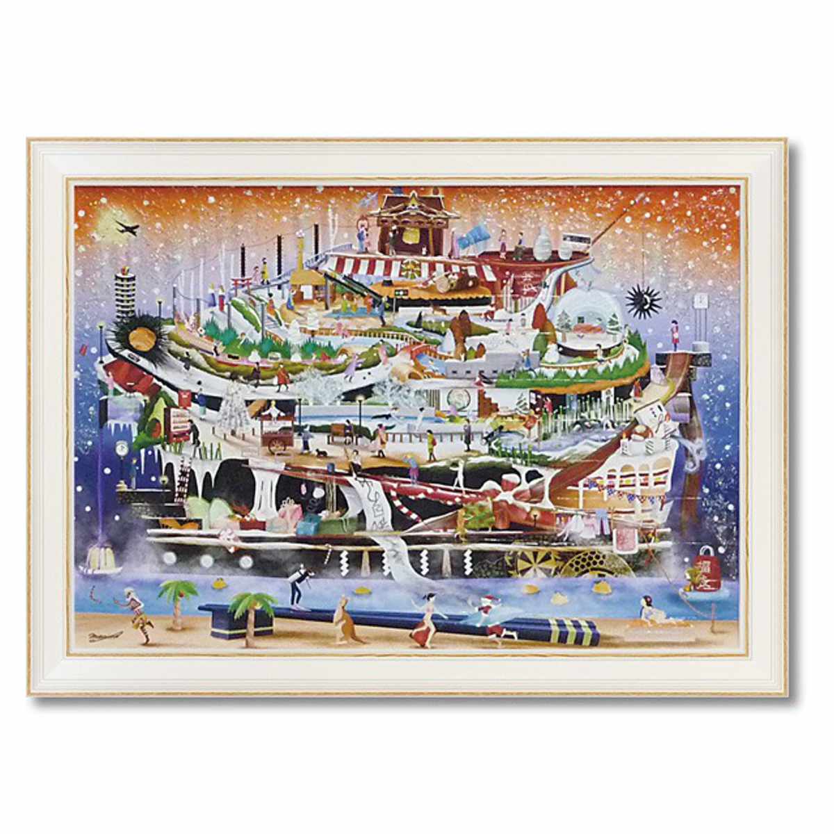 アートパネル なかの まりの 79×58cm （ 絵画 絵 アート インテリア 額
