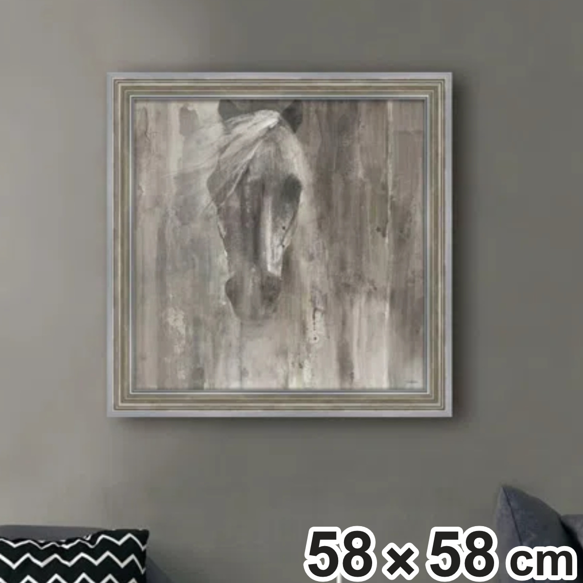 アートパネル アルベナ フリストバ『シャドー ライト』 58×58cm （ 絵画 絵 アート インテリア 額入り 壁掛け おしゃれ ゲル加工 ）