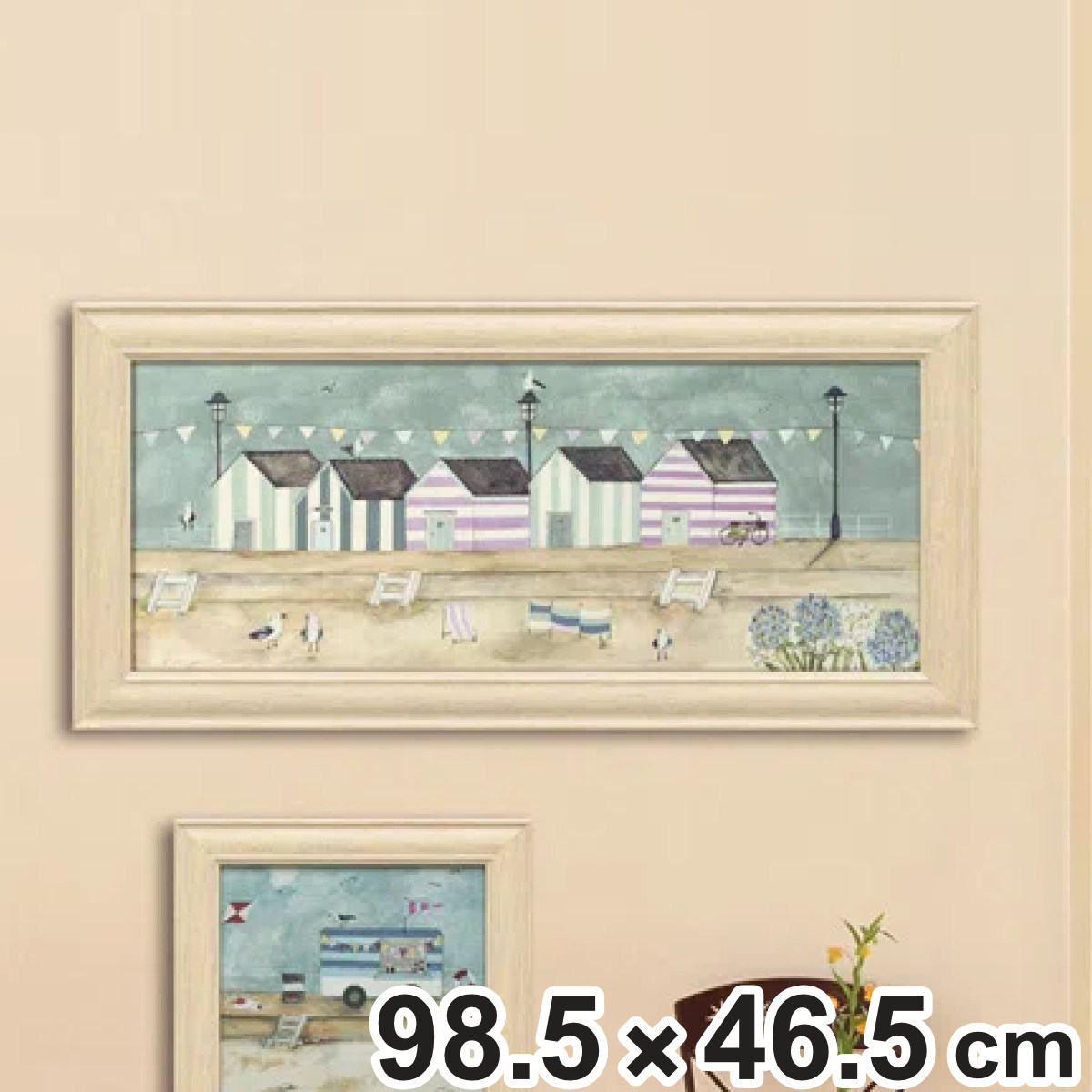 アートパネル ルイーズ オハラ『プロムナード』 98.5×46.5cm （ 絵画 絵 アート インテリア 額入り 壁掛け ゲル加工 おしゃれ ）