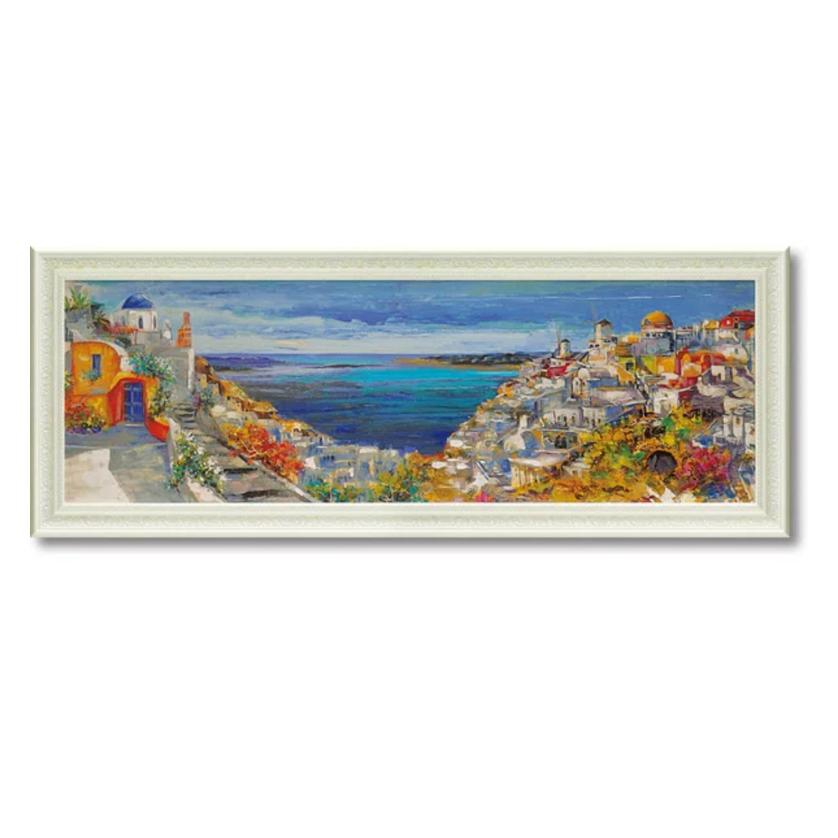 アートパネル ルイージ フローリオ 『サントリーニ』 99×38cm （ 絵画