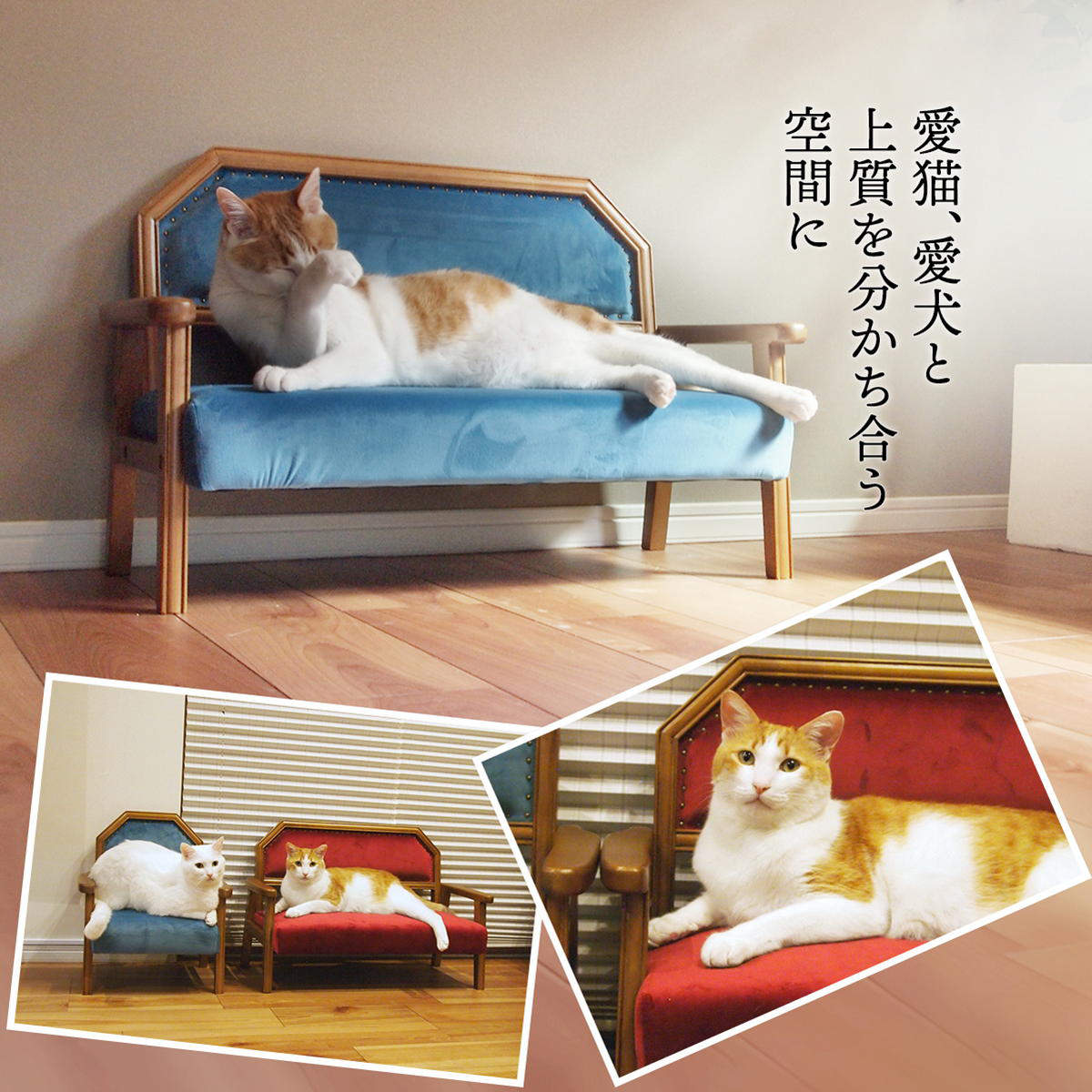 B.Bファニシング キッズソファ ペットソファ 座面高22cm ベロア生地